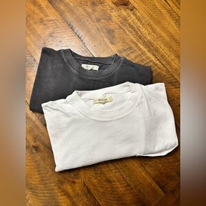 Madewell Garment Dyed Oversized Pocket Tees (Set of 2)